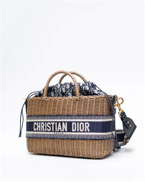 dior wicker basket bag|christian Dior raffia bag.